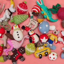 Load image into Gallery viewer, rockflowerpaper - BAUBLE RED Felt Ornament