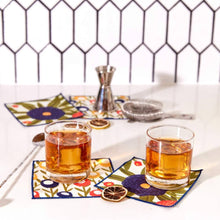Load image into Gallery viewer, rockflowerpaper - HARVEST SUNSHINE Reusable Eco Cocktail Napkins, set of 8