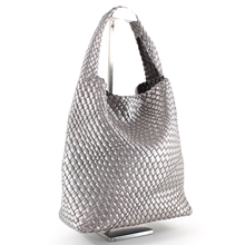 Load image into Gallery viewer, Pretty Persuasions - P23067 Woven Hobo Bag w/Cosmetic Pouch: 04 Brown