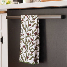 Load image into Gallery viewer, rockflowerpaper - OLIVES blu Kitchen Tea Towel