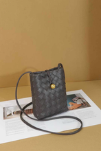 Load image into Gallery viewer, Pretty Persuasions - P25022 Small Woven Crossbody Bag: 02 L Grey