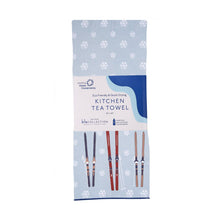 Load image into Gallery viewer, rockflowerpaper - NORDIC SKI blu Kitchen Tea Towel