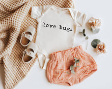 Load image into Gallery viewer, Wildflowers + Cotton - Love Bug | 100% Cotton Baby Bodysuit or Tee: 6m onesie