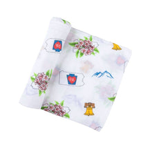 Load image into Gallery viewer, Little Hometown - Pennsylvania Baby Swaddle Blanket (Unisex)