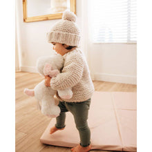 Load image into Gallery viewer, Natural Garter Stitch Cardigan Sweater   12-18 months