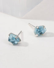 Load image into Gallery viewer, Luna Norte - Raw Beauty Post Earrings- Genuine Stone: Moonstone