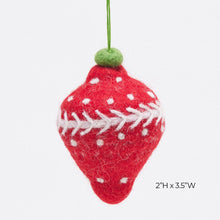 Load image into Gallery viewer, rockflowerpaper - BAUBLE RED Felt Ornament