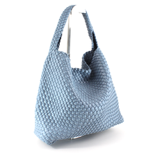 Load image into Gallery viewer, Pretty Persuasions - P23067 Woven Hobo Bag w/Cosmetic Pouch: 01 Black