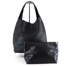 Load image into Gallery viewer, Pretty Persuasions - P23067 Woven Hobo Bag w/Cosmetic Pouch: 04 Brown