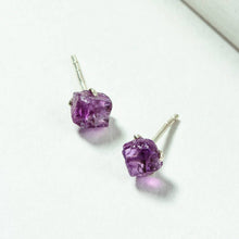 Load image into Gallery viewer, Luna Norte - Raw Beauty Post Earrings- Genuine Stone: Moonstone