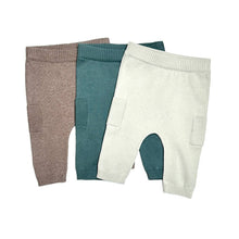 Load image into Gallery viewer, Viverano Organics - Baby Side Pocket Sweater Knit Pants (Organic Cotton): Stone / 0-3 Month