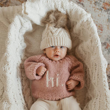 Load image into Gallery viewer, hi. Rosy Crew Neck Sweater: 12-18 months