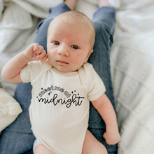 Load image into Gallery viewer, Wildflowers + Cotton - Meet Me At Midnight | 100% Cotton Baby Bodysuit or Tee: 6m onesie