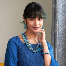 Load image into Gallery viewer, WorldFinds - Kantha Azure Bauble Bracelet