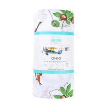 Load image into Gallery viewer, Ohio Baby: Muslin Cotton Baby Swaddle Blanket (Unisex)