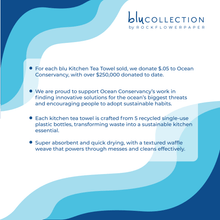 Load image into Gallery viewer, rockflowerpaper - BLAIRE BLUE blu Kitchen Tea Towel