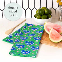 Load image into Gallery viewer, rockflowerpaper - PICKLEBALL FUN blu Kitchen Tea Towel