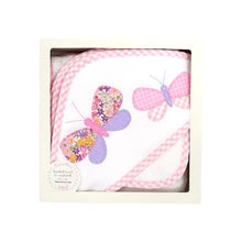 Load image into Gallery viewer, Butterfly Hooded Towel and Washcloth Set
