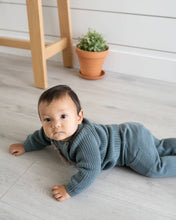 Load image into Gallery viewer, Viverano Organics - Baby Side Pocket Sweater Knit Pants (Organic Cotton): Stone / 0-3 Month