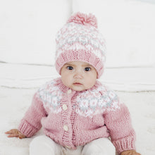 Load image into Gallery viewer, Huggalugs - Fairisle Rosy Cardigan Sweater for Baby & Toddler: 6-12 months