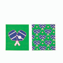 Load image into Gallery viewer, rockflowerpaper - PICKLEBALL blu Cloths Reusable Sponge-Cloth, Set of 2