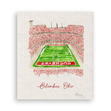 Load image into Gallery viewer, French Graffiti - Ohio State University Football Stadium: Dishtowel / Remove Words / -