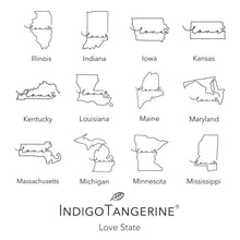 Load image into Gallery viewer, Indigo Tangerine - Love State, Best Things in Life 2 pk - Custom Dish Cloth