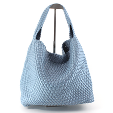 Load image into Gallery viewer, Pretty Persuasions - P23067 Woven Hobo Bag w/Cosmetic Pouch: 01 Black