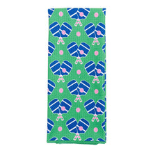 Load image into Gallery viewer, PICKLEBALL FUN blu Kitchen Tea Towel
