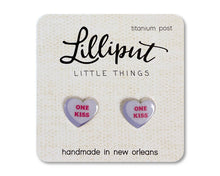 Load image into Gallery viewer, Conversation Heart Earrings // Valentines Day: Pink