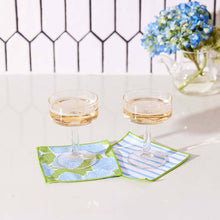 Load image into Gallery viewer, rockflowerpaper - BLUE HYDRANGEA Reusable Eco Cocktail Napkins, set of 8