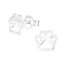 Load image into Gallery viewer, Sosie Designs - Sterling Silver Dog Paw Studs (8x7 mm)