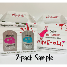 Load image into Gallery viewer, Wine-Oh! - PORCH WINE Unbreakable Stemless TRITAN Plastic Wine Glasses: 4pk