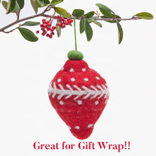 Load image into Gallery viewer, rockflowerpaper - BAUBLE RED Felt Ornament