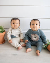 Load image into Gallery viewer, Viverano Organics - Baby Side Pocket Sweater Knit Pants (Organic Cotton): Stone / 3-6 Month