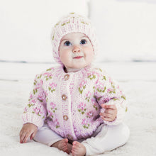 Load image into Gallery viewer, Huggalugs - Bitty Blooms Blush Cardigan Sweater for Baby & Toddler: 0-6 months