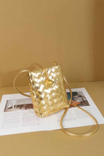 Load image into Gallery viewer, Pretty Persuasions - P25022 Small Woven Crossbody Bag: 02 L Grey