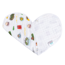 Load image into Gallery viewer, Little Hometown - Pittsburgh Baby:  2-in-1 Burp Cloth and Bib (Unisex)