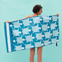Load image into Gallery viewer, rockflowerpaper - SAVE THE OCEAN Reversible Beach Towel