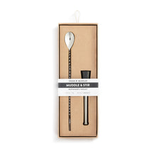 Load image into Gallery viewer, Silver Bar Spoon with Muddler