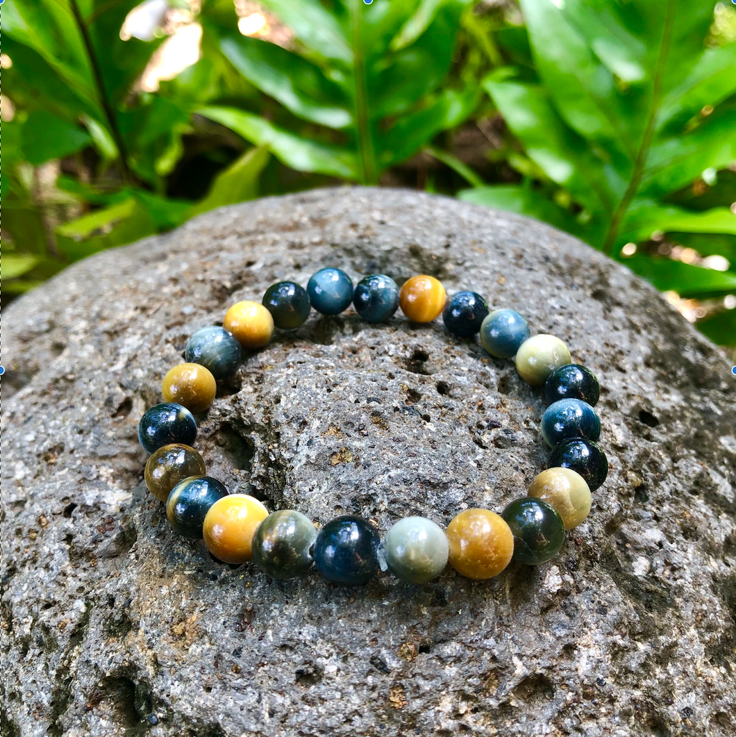 Moon Child - Dream Tiger's Eye Gemstone Bracelet for Spiritual Balance & Strength