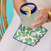 Load image into Gallery viewer, rockflowerpaper - BLUEBERRY MEDLEY Reusable Eco Cocktail Napkins, set of 8
