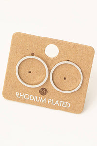 Circular Cut Out Stud Earrings: Gold