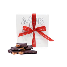 Load image into Gallery viewer, Scamps Toffee - 4oz Box - Holiday Toffee - Chocolate Covered: Milk Chocolate

