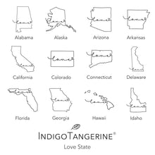 Load image into Gallery viewer, Indigo Tangerine - Love State, Best Things in Life 2 pk - Custom Dish Cloth
