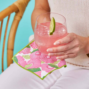 rockflowerpaper - POPPY PAPAVER Reusable Eco Cocktail Napkins, set of 8