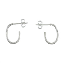 Load image into Gallery viewer, Plata - Favorite Hoops - Hammered Oval Post: Sterling Silver / LG
