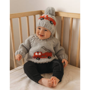 Fire Engine Beanie Hat   M (6-24 months)