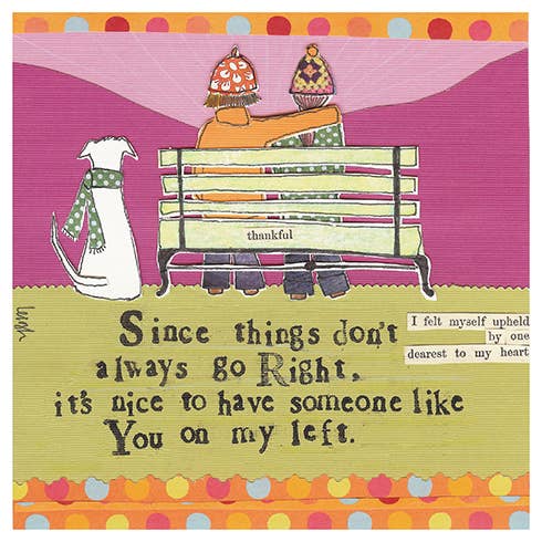 Calypso Cards LLC - ON MY LEFT SUPPORT GREETING CARD 5.5 x 5.5