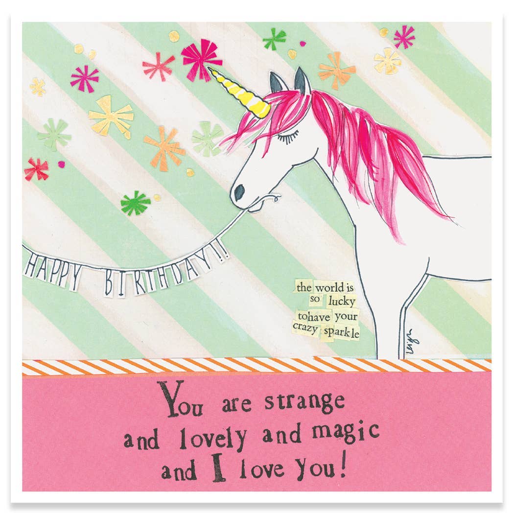 Calypso Cards LLC - UNICORN BIRTHDAY GREETING CARD 5.5 x 5.5